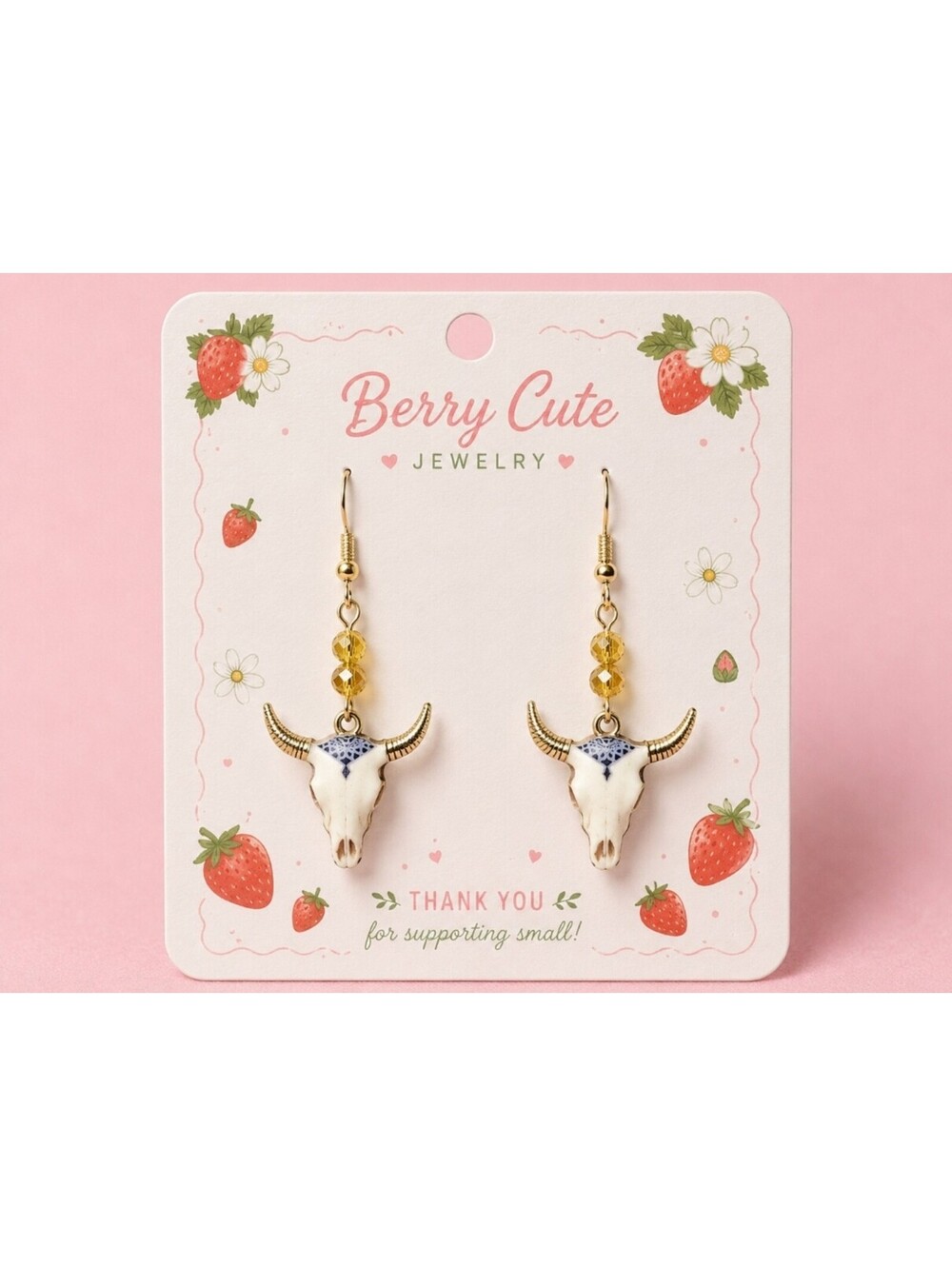 Country Charm Longhorn Cattle Ranch Charming Hypoallergenic Earrings